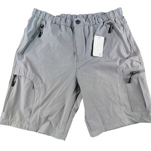 Vayager Valiant Voyager Mens XL Gray Nylon Spandex Stretch Cargo Hiking Shorts